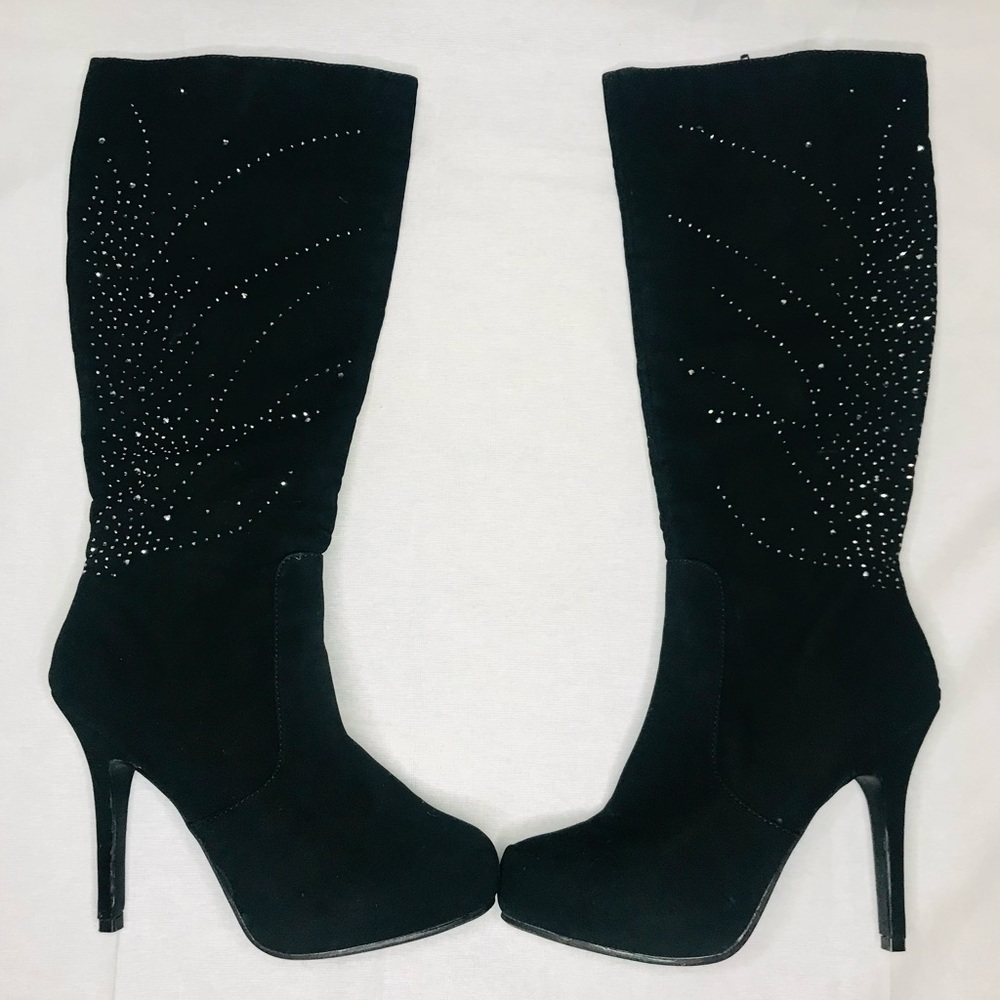 Madeline Black Heeled Black Boot